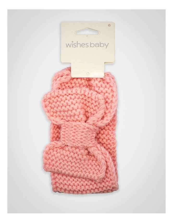 Baby Bow Knit Hair Wrap in Pink