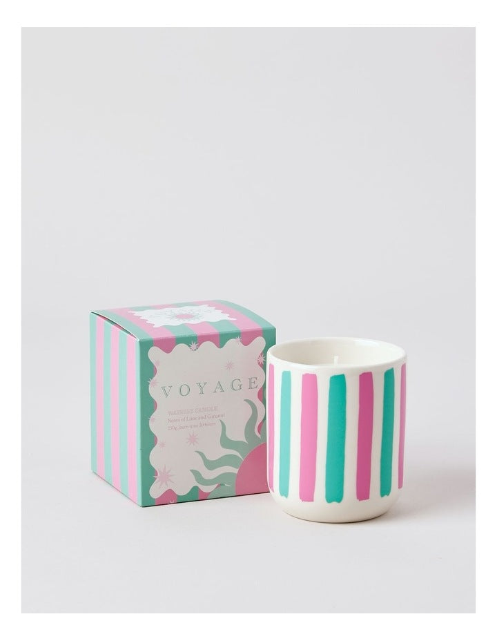 Voyage Waikiki Candle 250g in Green/Pink