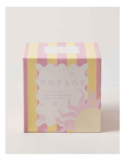 Voyage Tulum Candle 430g in Yellow/Pink