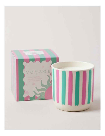Voyage Waikiki Candle 430g in Green/Pink