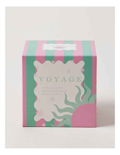 Voyage Waikiki Candle 430g in Green/Pink
