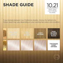 L'Oreal Paris Preference Hair Colour 10.21 Very Very Light Pearl Blonde each