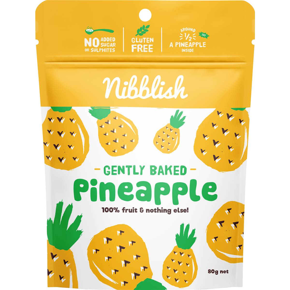 Nibblish Gently Baked Pineapple 80g