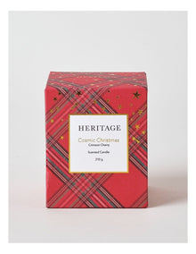 Cosmic Christmas Crimson Cherry Candle 210g in Red