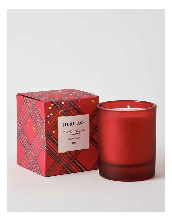 Cosmic Christmas Crimson Cherry Candle 210g in Red