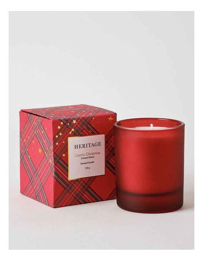 Cosmic Christmas Crimson Cherry Candle 210g in Red