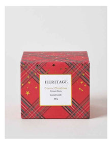 Cosmic Christmas Crimson Cherry Candle 300g in Red