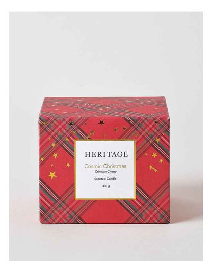 Cosmic Christmas Crimson Cherry Candle 300g in Red