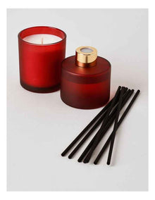 Cosmic Christmas Crimson Cherry Candle & Diffuser Set in Red