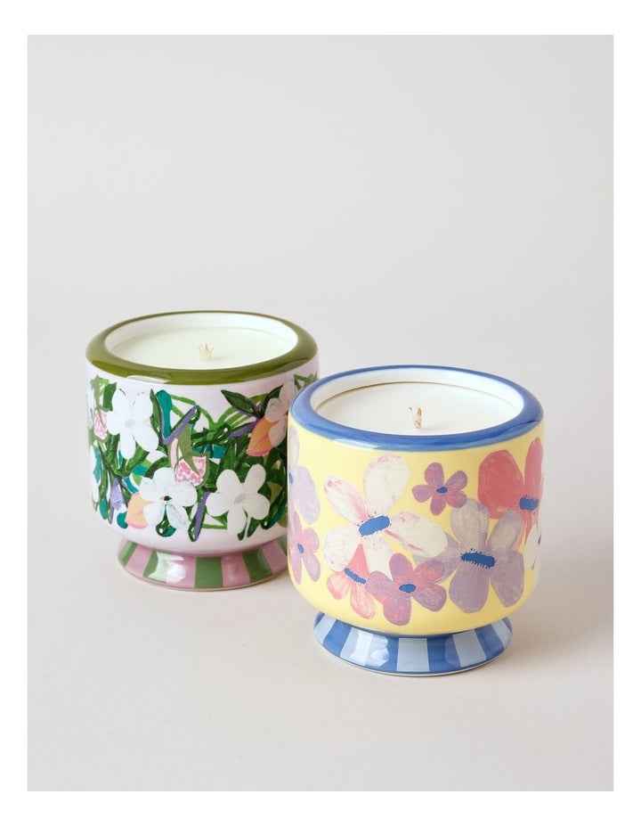 Jungle Funk Jasmine Decal Candle 350g in Purple