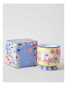 Haze II Geranium Decal Candle 350g in Yellow