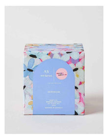 Haze II Geranium Decal Candle 350g in Yellow