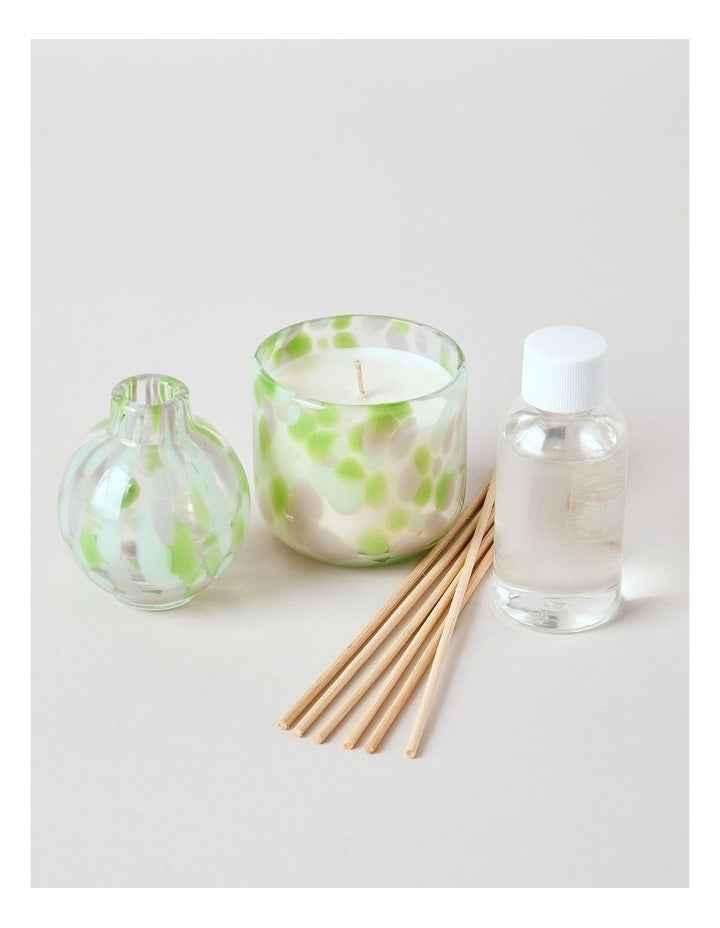 Speckle Candle/Diffuser Gift Set in Yuzu