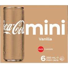 Coca-Cola Vanilla Soft Drink Mini Cans 250ml X 6 Pack