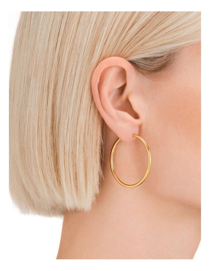 Fine Big Hoops in Gold