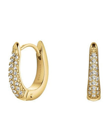 Crystal Huggies in Gold-Tone