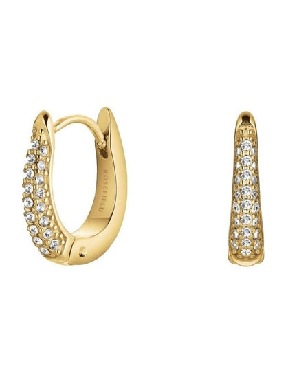 Crystal Huggies in Gold-Tone