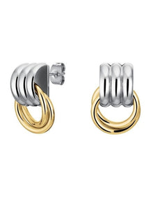 Modern Vintage Interlaced Earrings in Duotone
