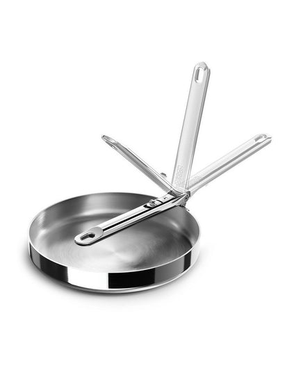 Space Steel 24 cm/9.5 inch Frying Pan in Silver