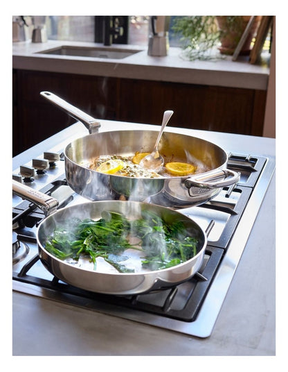 Space Stainless Steel Saute pan with Lid 28cm in Silver