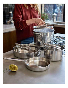 Space Stainless Steel Cookware Set 6 Piece in Silver