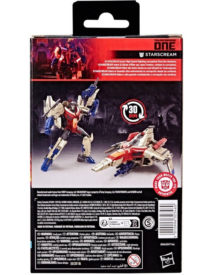Deluxe Class One Starscream Studio Series Toy