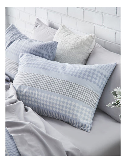 Super Soft Microfibre Quilt Cover Set in Grey Geo