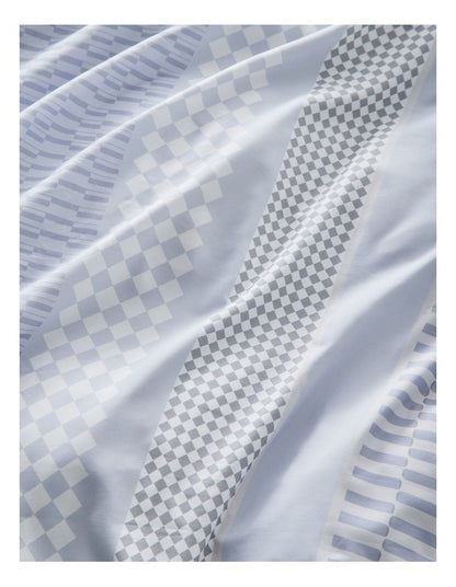 Super Soft Microfibre Quilt Cover Set in Grey Geo
