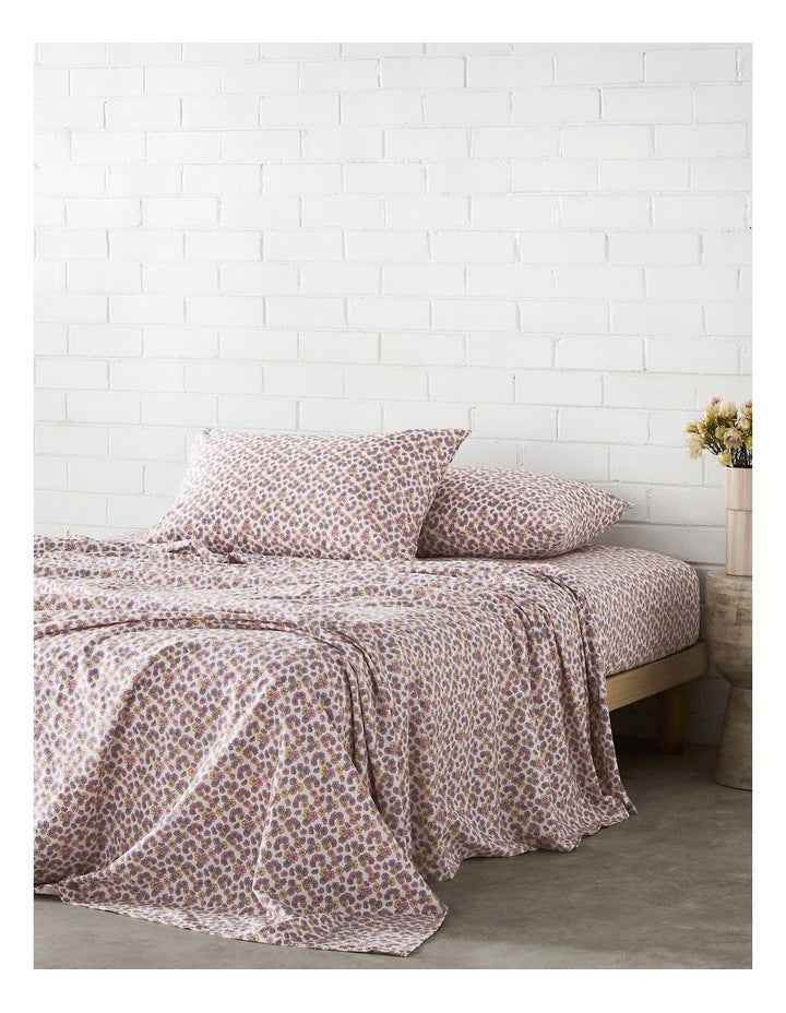 Stonewashed Cotton Sheet Set in Blossom