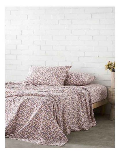 Stonewashed Cotton Sheet Set in Blossom