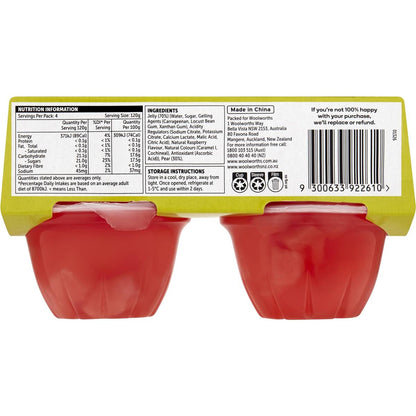 Woolworths Pear In Raspberry Flavoured Jelly 4x120g