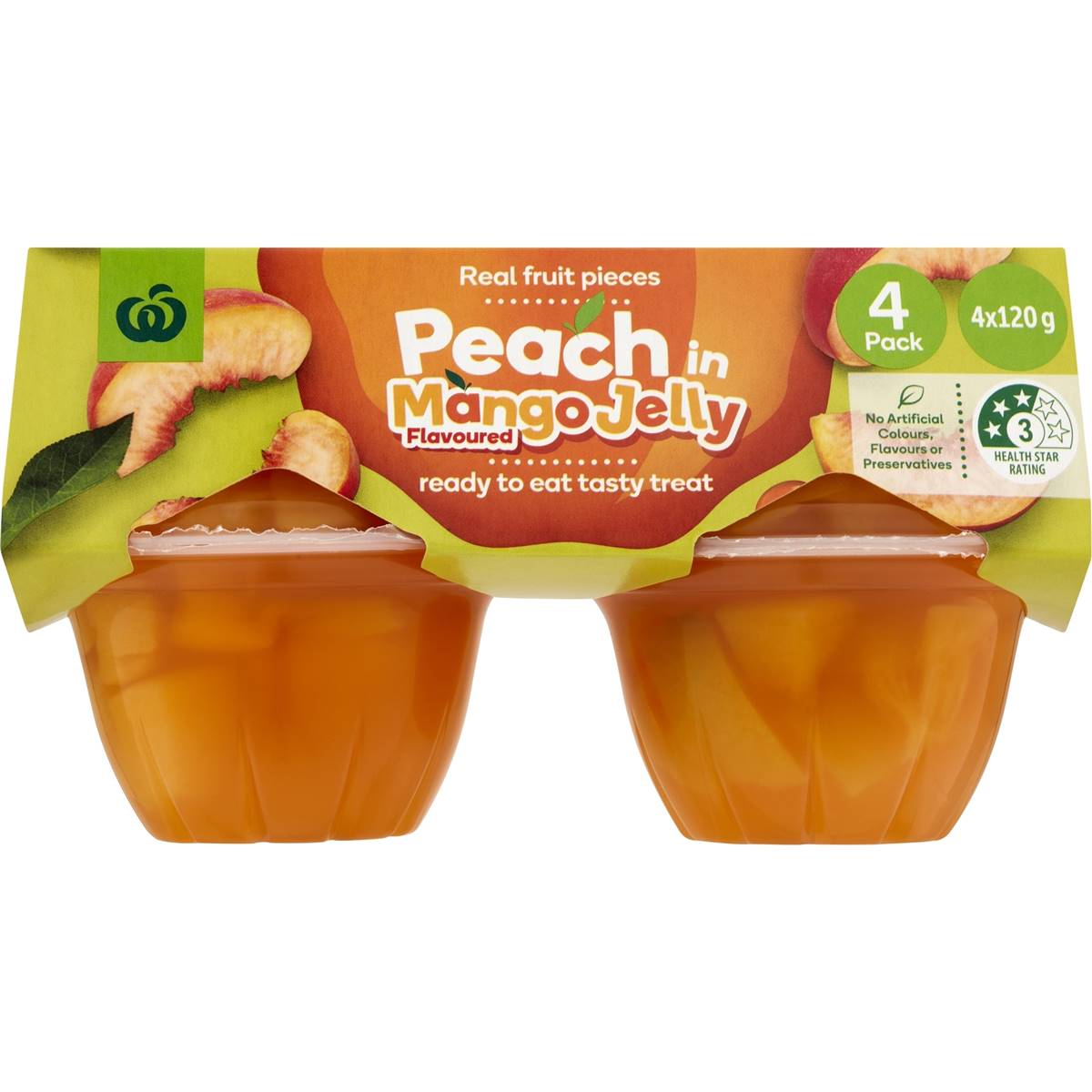 Woolworths Peach In Mango Flavoured Jelly 4 Pack