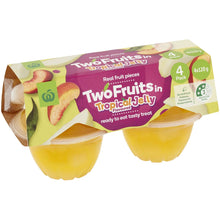 Woolworths Two Fruits In Tropical Jelly 4 Pack
