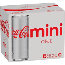 Coca-Cola Diet Soft Drink Mini Cans 250mL x 6 pack