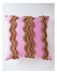 Tufted Wiggle Cushion in Pink