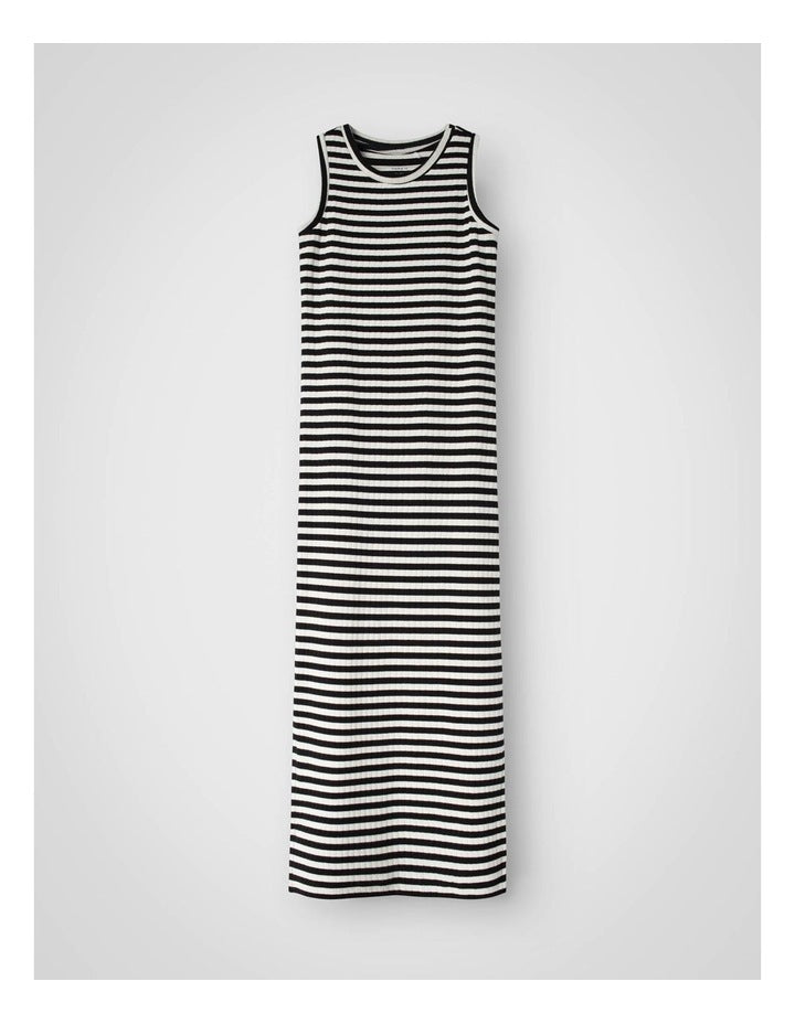 Suraja Stripe Maxi Dress in Black