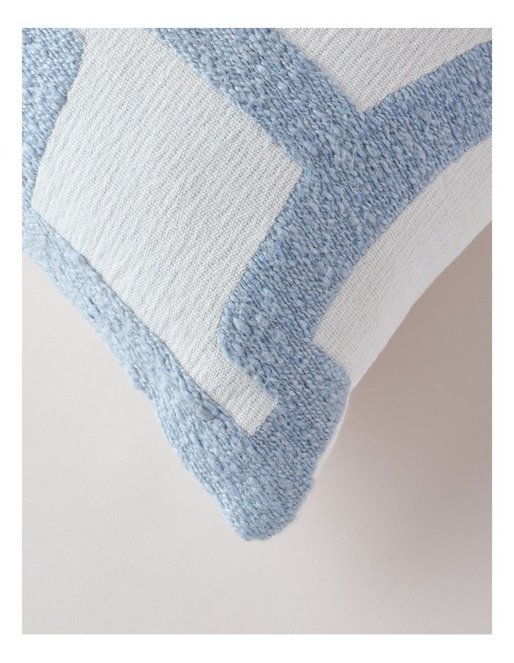 Trellis Textured Cushion 50x50 in Blue