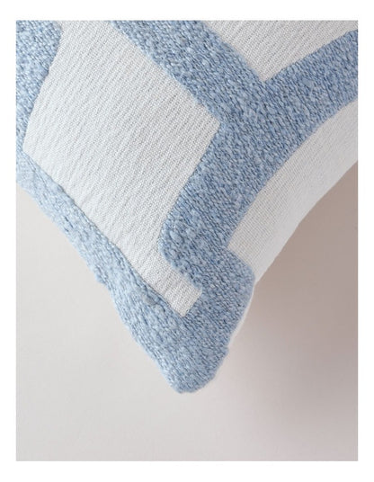 Trellis Textured Cushion 50x50 in Blue