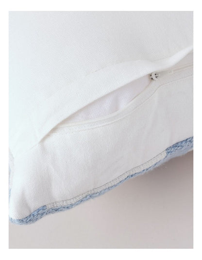 Trellis Textured Cushion 50x50 in Blue
