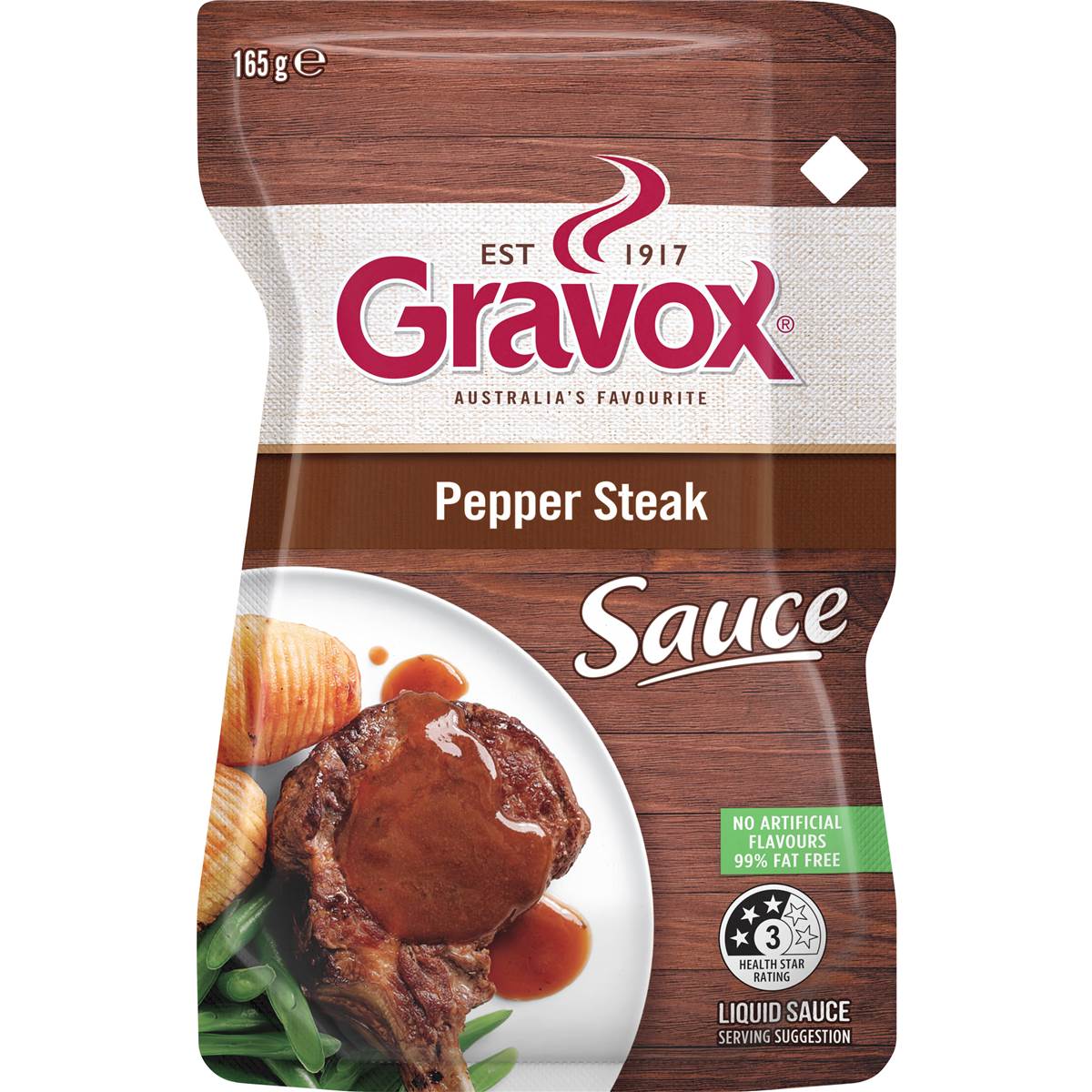 Gravox Pepper Steak Sauce Liquid Pouch 165g