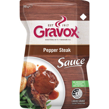 Gravox Pepper Steak Sauce Liquid Pouch 165g