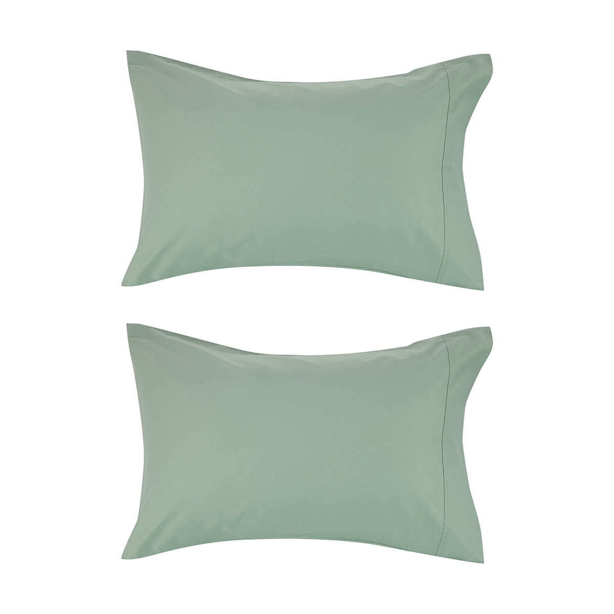 2 Pack 500 Thread Count Australian Grown Cotton Standard Pillowcases - Sage