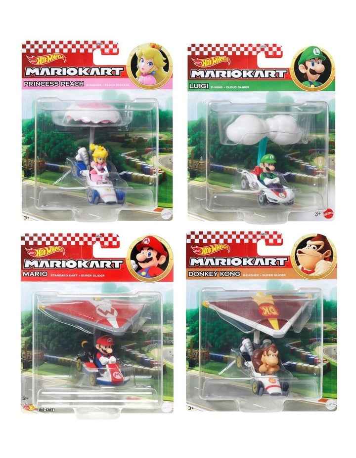 Mario Kart Die-Cast Character Car with Glider, Assorted