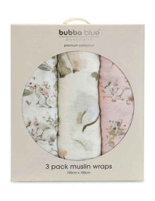 Sleeping Bunny Muslin Wraps 3 Pack in Multi