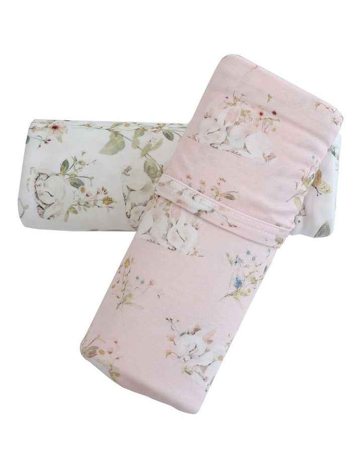 Sleeping Bunny Jersey Wraps 2 Pack in Multi