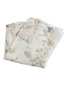 Sleeping Bunny Cellular Blanket in White
