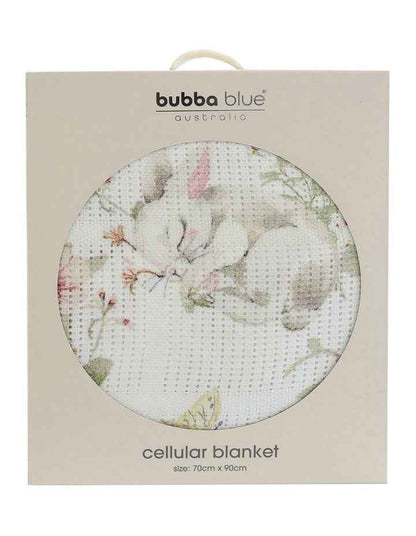 Sleeping Bunny Cellular Blanket in White