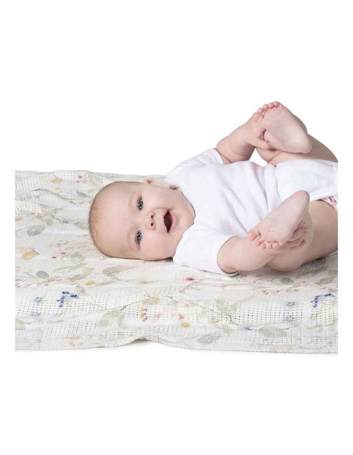 Sleeping Bunny Cellular Blanket in White