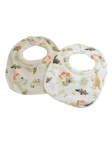 Aussie Animals Dribble Bibs 2 Pack in Multi