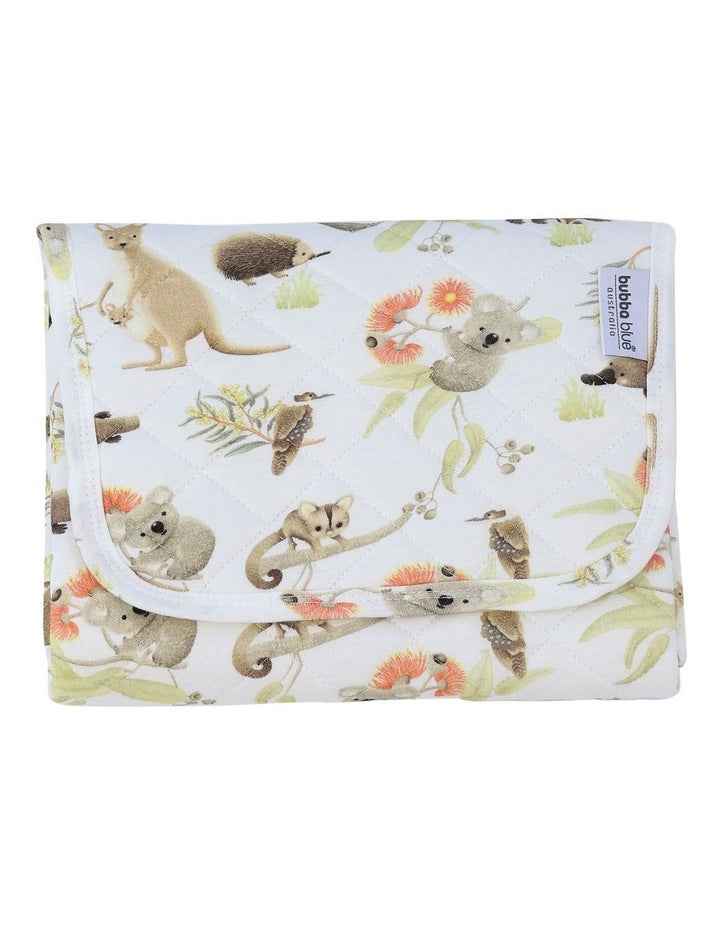 Aussie Animals Travel Change Mat in White